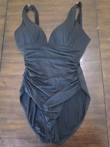 Costume da bagno Ralph Lauren 6 CAMPIONI nero dimagrante 1 pezzo nuovo senza etichette 127086 - Foto 1 di 2