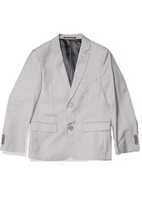 Isaac Mizrahi Boys Slim Cut Wool Blend Blazer, Light Gray Size 18 Husky - Picture 1 of 2