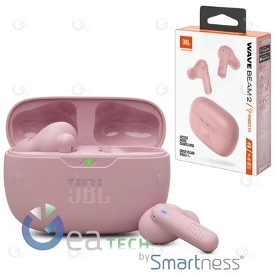 JBL WAVE BEAM 2 In-Ear Kopfhörer IP54 Bluetooth + Mikrofon Voice Aware Rosa - Bild 1 von 3