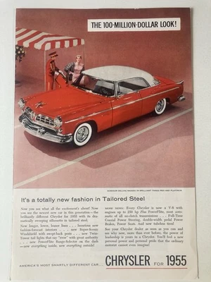 1955 Chrysler Windsor Deluxe Print Ad 100 Million Dollar Look - Image 1 of 2