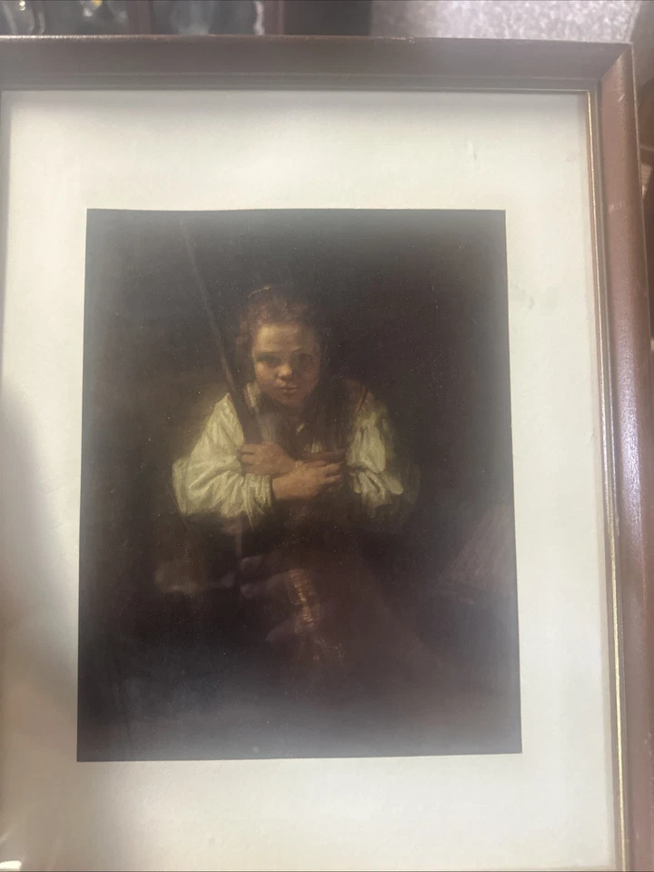 Póster impreso PREMIUM 17x22 pintura retrato niña con escoba retrato pintura años 1600 REMBRANDT Foto 1 de 1