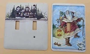 Mulberry Metal Light Switch 2 Cover Wall Plate Christmas Holiday Double & Single - Picture 1 of 8