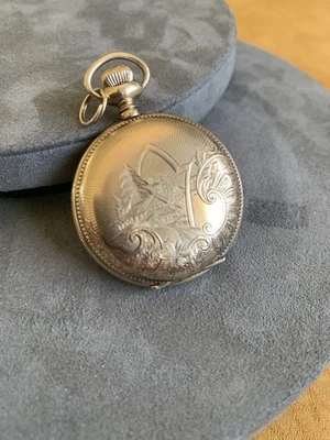 Antique Elgin Pocket Watch Grade 269 Model 2, Bates & Bacon 14K Plate 20yr Case. - Image 1 of 4