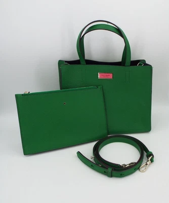 Bolso Bandolera Kate Spade Cuero Guijarro Verde con Bolso sin Mano a Juego Foto 1 de 4