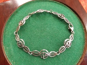 Organic  Modernist 925 sterling silver bracelet hallmark Carrick Jewellery Ltd - Picture 1 of 6