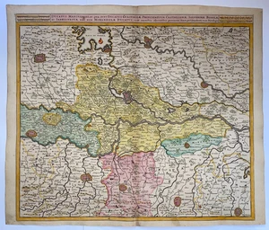 MANTOUA ITALIA c. 1680 JUSTUS DANCKERTS MAPA ANTIGUO GRANDE SIGLO XVII - Imagen 1 de 11