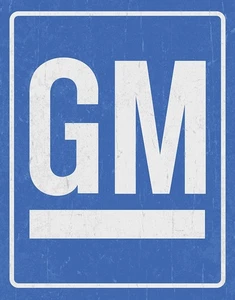 GM Logo Metal Sign Reproduction 32cm x 41cm - Picture 1 of 1