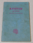 1960 Austin Seven Drivers Handbook