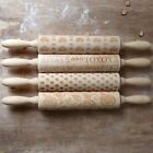 Craft Noodle Cookie Biscuit Rolling Pins Engraved Roller Rose/Letters Embossing