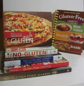 Lot 6 Gluten Free Cookbooks Betty Crocker Pampered Chef Healthy Plate Hagman - Picture 1 of 24