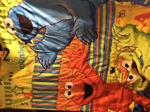 Sesame Street Elmo Big Bird 3 Pc Toddler Bed Blanket, Flat & Fitted Sheet - Picture 1 of 3