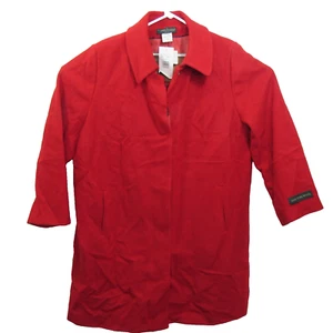 Abrigo Benard Holtzman Harve Benard Vintage Lana Rojo Talla 24W - Imagen 1 de 10