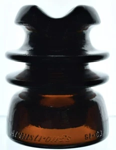 CD 217 BEAUTIFUL ROOT BEER AMBER ARMSTRONG’S 51-C3 SB GLASS INSULATOR READ - Picture 1 of 17