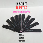 10PCS PROFESSIONAL 100/180 GRIT BLACK JUMBO NAIL FILES 7x1  US SELLER