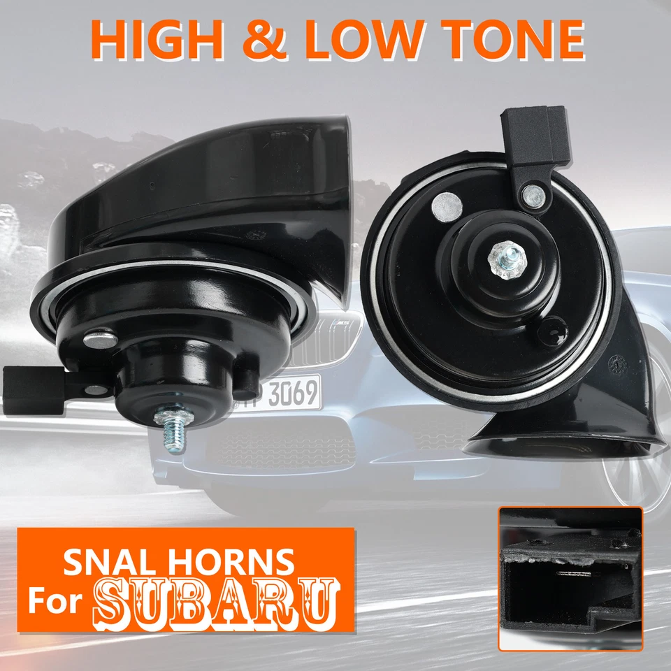 Xukey 2Pcs Snail Horn 110-125db Loud For Subaru Ascent Impreza Legacy Outback - Image 1 of 4