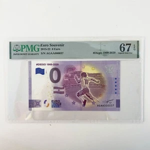 PMG 67 Superb Gem Unc - 0 Euro Souvenir Banknote #Diego 1960-2020 AGAA000037 - Picture 1 of 3