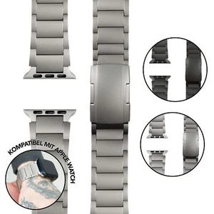 Tytanowa bransoletka do Apple Watch SE 10 9 8 7 6 5 4 3 2 1, 42-49mm, metal nierdzewna - Zdjęcie 1 z 15