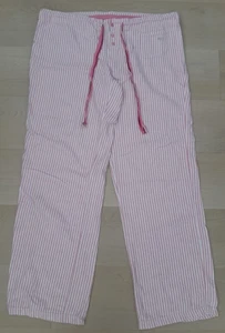 Victoria Secret PINK Pajama Pants M dog vintage flannel Dog Logo Striped Vtg Y2k - Picture 1 of 16