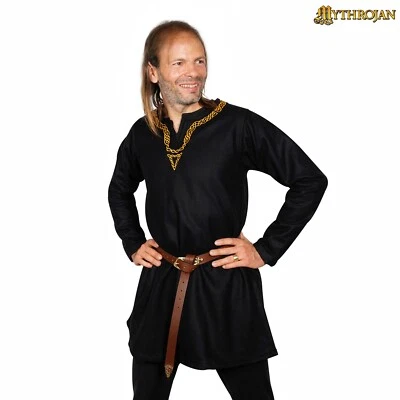 Camisa túnica de lana vikinga para disfraces disfraz de caballero traje medieval renacentista Foto 1 de 4