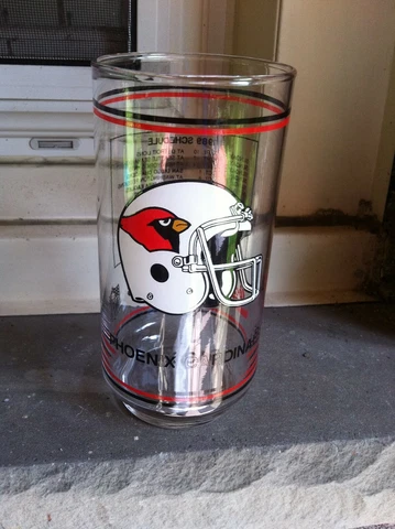 VINTAGE PHOENIX CARDINALS / COCA-COLA 16 OZ. GLASS 1989 Cover