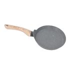 (Grey Large Size)Cooking Pan Aluminum Alloy Even Heating Frying Pan Fast
