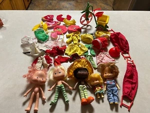Vintage Strawberry Shortcake Konvolut Puppenkleidung Trike Orangenblüte - Bild 1 von 10