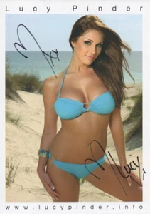 Foto firmada por Lucy Pinder 9x6 glamour modelo certificado de autenticidad - Imagen 1 de 1