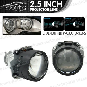 2x 2.5" H1 Bi-Xenon Projector Lens For Custom Headlights HID Conversion Retrofit - Picture 1 of 11