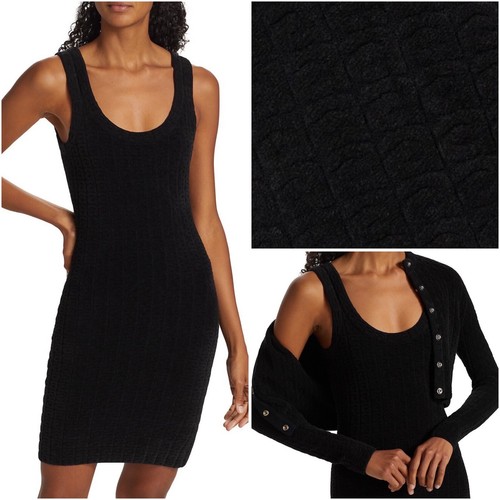 Abito Tank Alexander Wang Ciniglia Jacquard Nuovo con etichette S $450