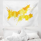 Yellow and White Microfiber Wide Tapestry Color Splash