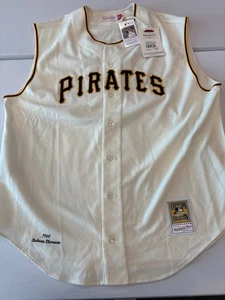 NWT MLB Mitchell & Ness Pittsburgh Pirates Roberto Clemente Wool Jersey $350 3XL - Picture 1 of 9