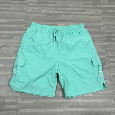 Diamond Supply Co. Teal Trunks Cargo Shorts Mens Size Medium 7" Swim Turquoise - Image 1 of 4