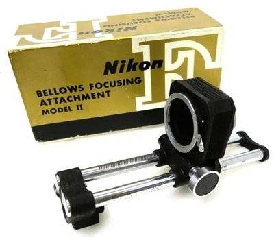 NIKON F Bellows Focusing ATTACHMENT Model II Original Box NOS - Image 1 of 4