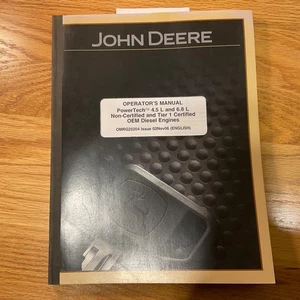 John Deere 4.5L y 6.8L Nivel 1 Manual del operador del motor Diesel JD GUÍA DE MANTENIMIENTO - Imagen 1 de 6