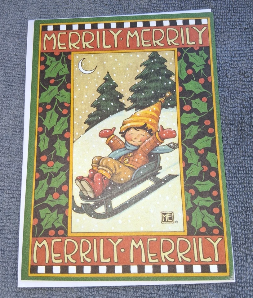 Mary Engelbreit Christmas Cards Nativity Santa Elf Queen Birds Bunny Wise Men - Image 1 of 1