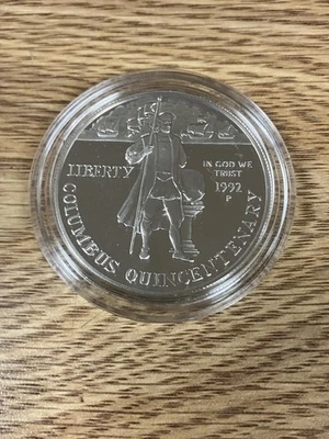 1992 P Columbus Quincentenary Commemorative Proof Silver Dollar Uncirculated - Image 1 of 4
