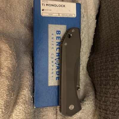 Cuchillo Plegable Benchmade 761S Ti Monolock M390 Acero Titanio EE. UU. 2015 Foto 1 de 4