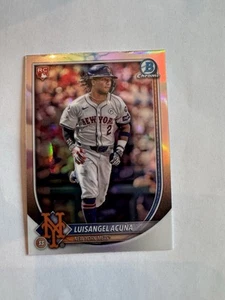 Luisangel Acuna 2025 Bowman Chrome Red Logo Refractor Rookie RC SP New York Mets - Picture 1 of 2