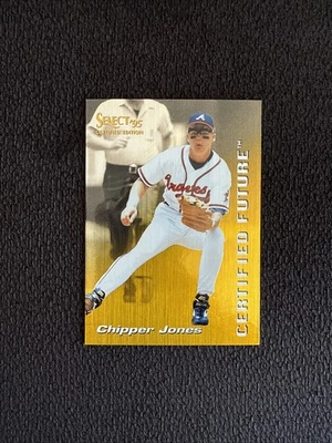 Chipper Jones 1995 certificado Select #1 Future Braves HoF Foto 1 de 2