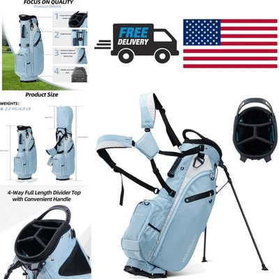 Lightweight Stand Golf Bag with 4 Dividers and Non Slip Base for Stability - Image 1 of 4