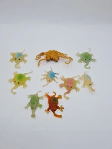 Vintage Ugly Jiggly Jiggler Rubber Monsters Aliens 60 70’s X8 A41 - Picture 1 of 5