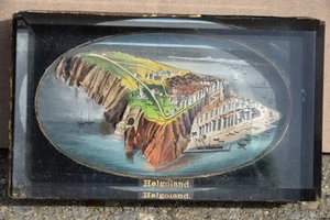 Helgoland antiker Briefbeschwerer 1898 Glas m. handschriftl. Widmung Paperweight - Picture 1 of 15