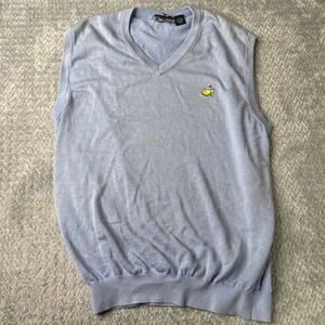 Masters Clubhouse Collection Vest Mens Size L Merino Wool Sweater Pullover - Picture 1 of 8