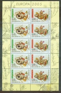 2005 Bulgaria Europa CEPT Gastronomy Minisheet MNH** !!!!!!!!!!!!!! - Imagen 1 de 1