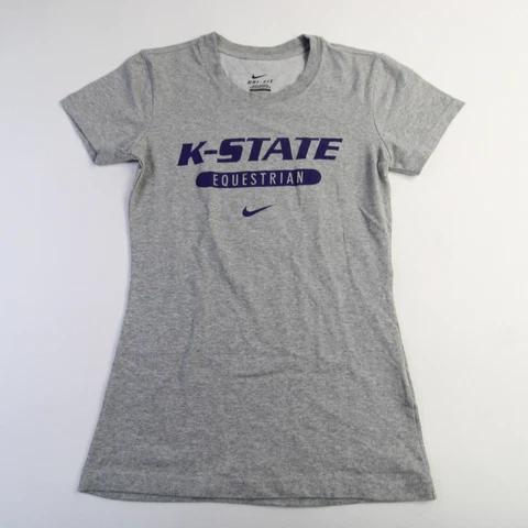 Kansas State Wildcats Nike Dri-Fit Short Sleeve Shirt Women's Gray Used Cover