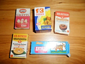 DOLL FOOD ACCESS. STAPLES CARDBOARD BOX FOOD 1960S GERMAN GROCERIES PLAY PRETEND - Picture 1 of 2