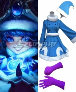 LOL Winter Wonder Lulu The Fae Sorceress Christmas Dress Cosplay Costume E001 - Picture 1 of 5