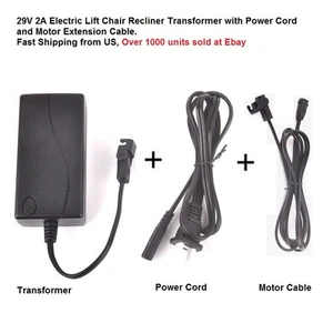 Pride Okin Limoss Electric Lift Chair power Recliner Transformer 29V2A w/ cable - Picture 1 of 17