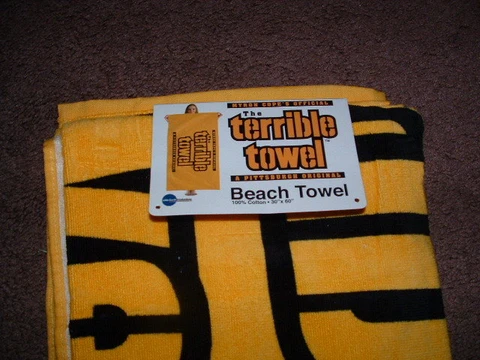 MYRON COPES OFFICIAL GOLD TERRIBLE TOWEL BEACH TOWEL 30" x 60" inches NEW Cover