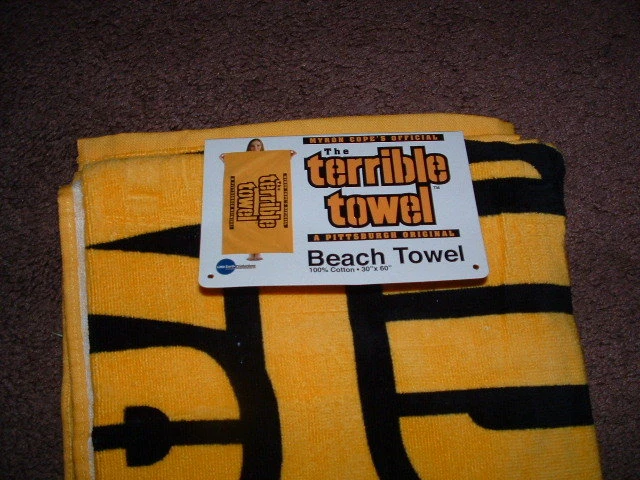 MYRON COPES официальный золотой ужасный полотенце пляж полотенце 30 «x 60» дюймов новый - Изображение 1 из 4